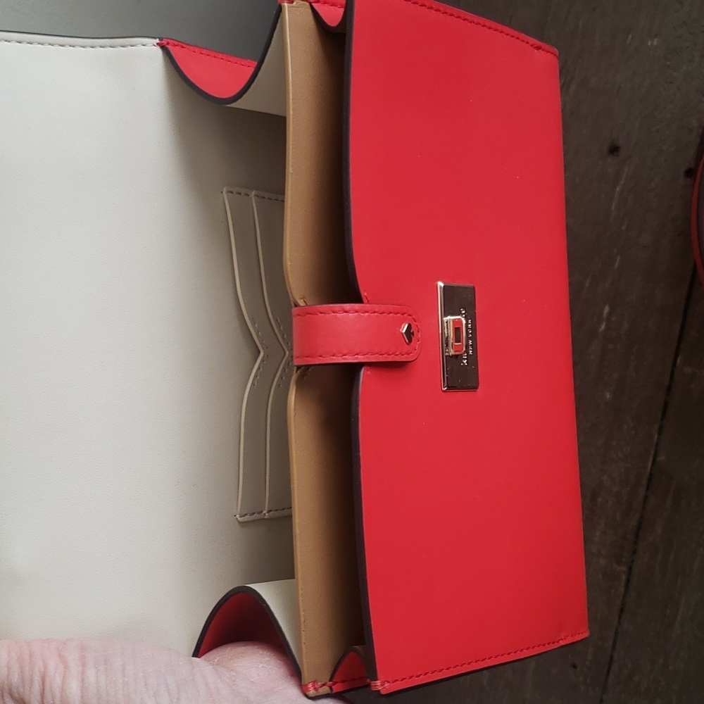 Kate Spade Lovitt Top Handle Crossbody Handbag Coral NEW - Picture 10 of 10